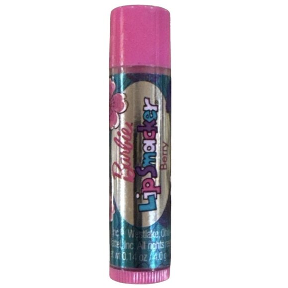 Vintage BONNE BELL Lip Smacker BARBIE Bubble Font BERRY Flavored Balm 2009 Rare! - Picture 1 of 4